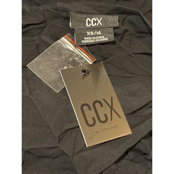 CCX City Chic Black Button Down Long Sleeve Relax Me Dress 14 NWT - Picture 6 of 7